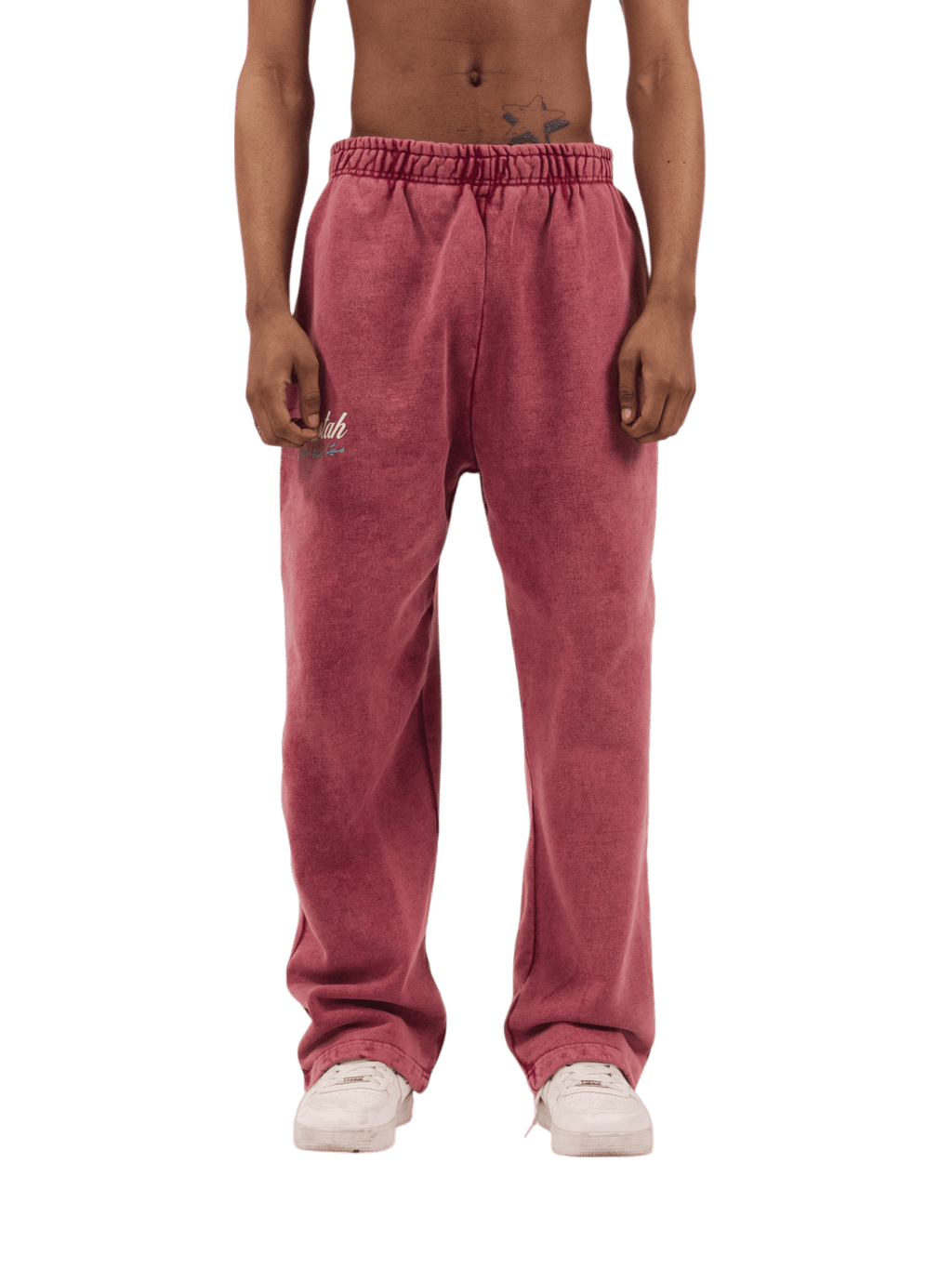 Maroon Acid Wash Made in Pak Sweatpants (V4) – Rastah