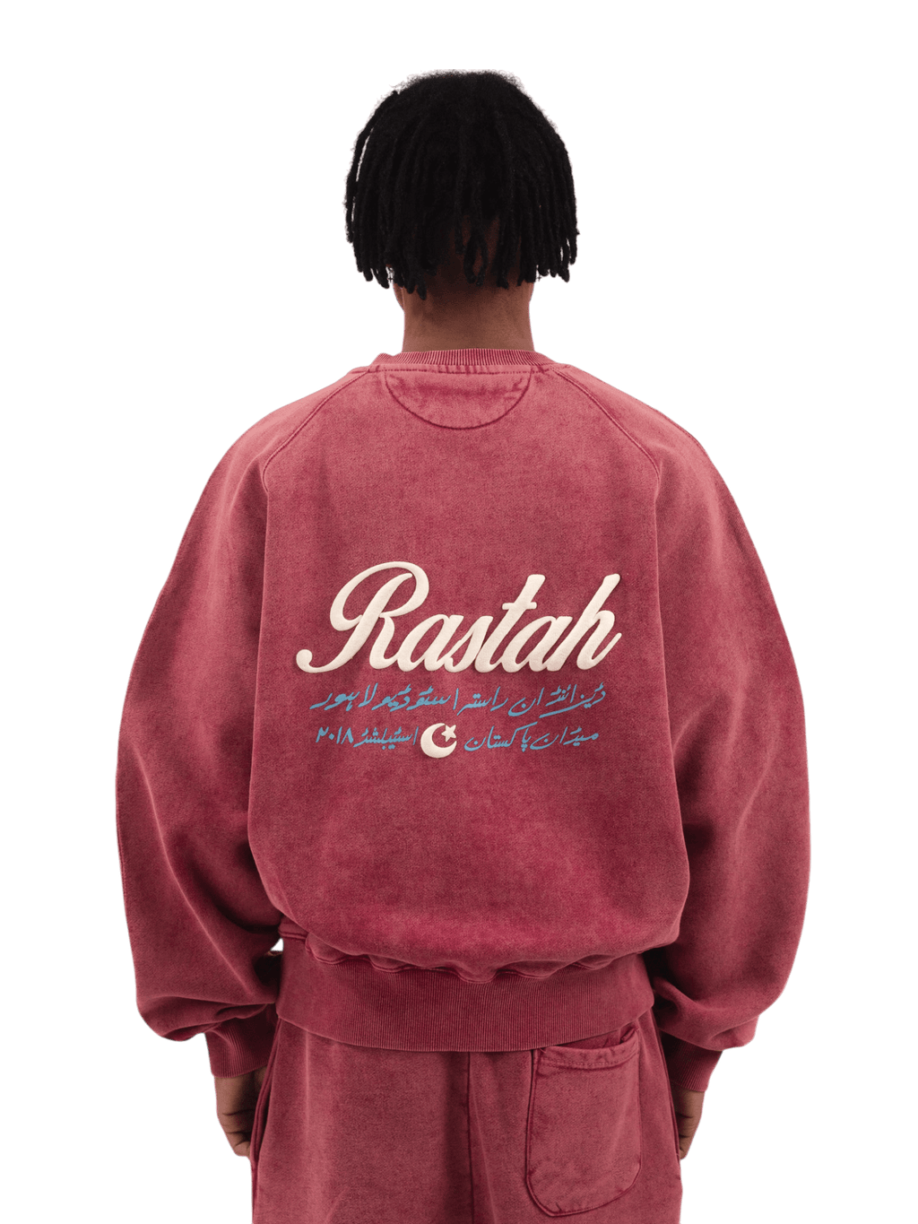 Maroon Acid Wash Made in Pak Sweatshirt (V4) – Rastah