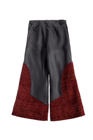 "AFTER PARTY" HANDWOVEN LEATHER TROUSERS