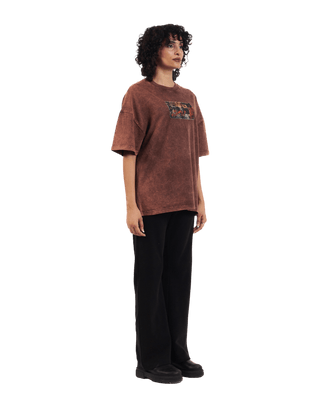 "Eternal Cycle" Oversized Rust Brown T-Shirt