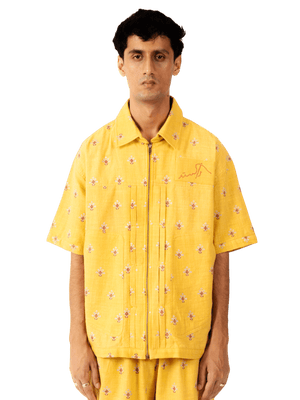 Aurelion embroidered khaddar button-down