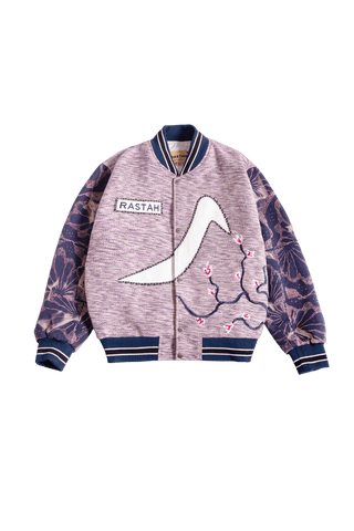 "THE BOTANIST" HAND EMBROIDERED VARSITY JACKET