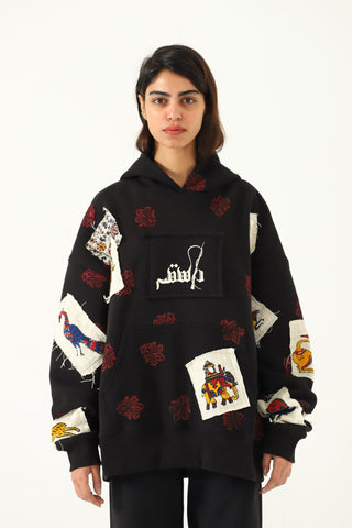 patchwork blockprint hoodie v4