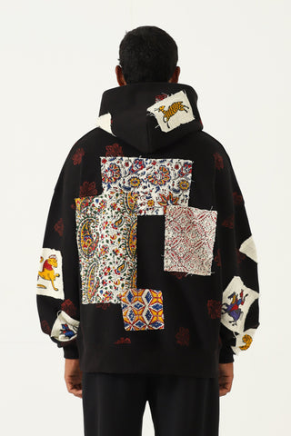 patchwork blockprint hoodie v4