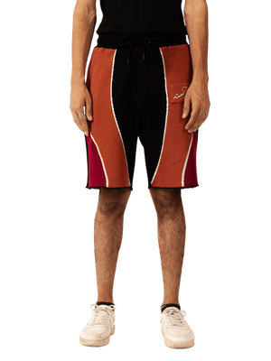 Rust echoesc knit shorts