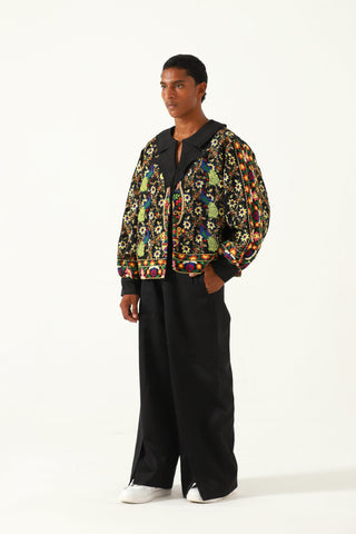 SILK RLEAXED FIT TROUSERS