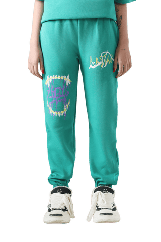 "THE INTROSPECTIVE VAMPIRE" SEA GREEN SWEATPANT