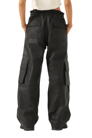 leather cargo pants