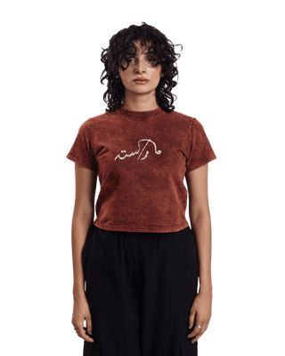 "BURNT SIENNA" CROPPED T-SHIRT