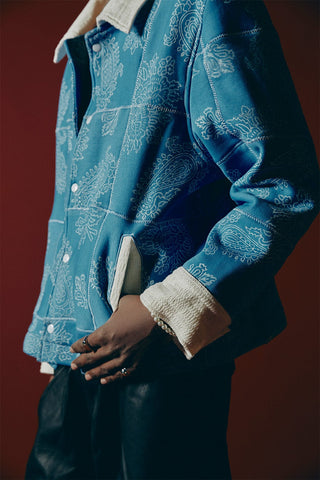 "Cerulean Threads" Jacket