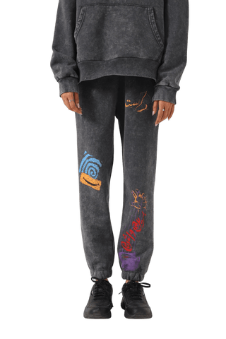 "BRAIN WASH" GREY SWEATPANTS