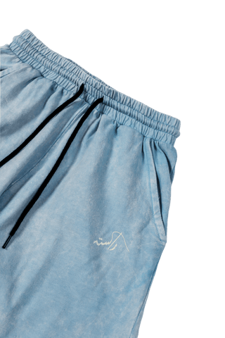 SKY BLUE LOGO SHORTS