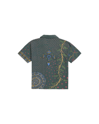 "PEACOCK GARDEN" BLOCKPRINT BUTTON DOWN