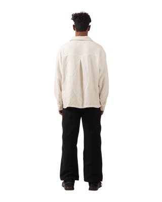 WHITE DOBBY FULL SLEEVE BUTTON DOWN