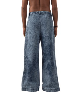 BLUE ACID WASH DENIM PANTS