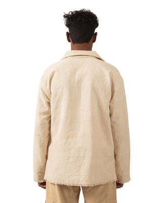 IVORY HANDWOVEN DOBBY SHIRT