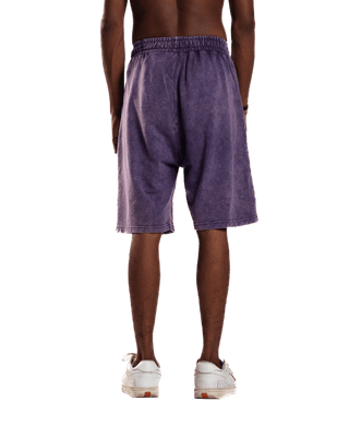 WASHED PURPLE LOGO SHORTS