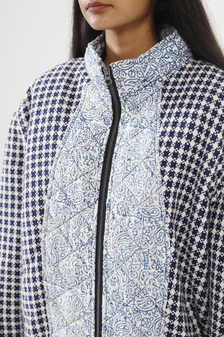 BLOCK PRINTED PUFFER JACKET - Rastah