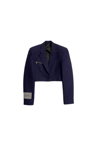 KHADDAR BLUE CROP BLAZER