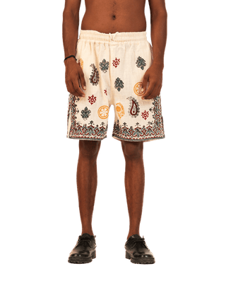 "RANG MAHAL" BLOCK PRINT KHADDAR SHORTS