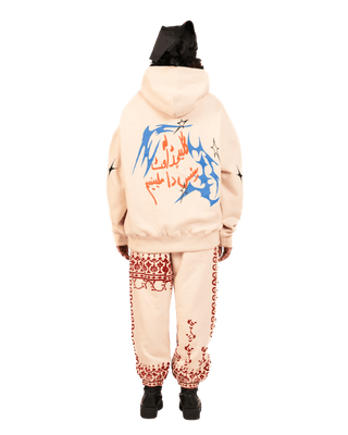 "SHOOTING STAR" BEIGE HOODIE