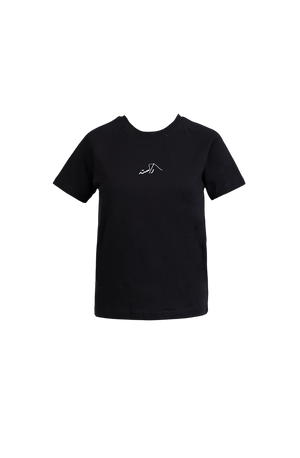 Black Jersey Raglan T Shirt