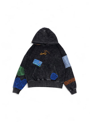 Night sky patchwork hoodie