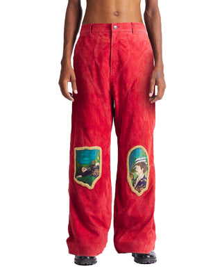 "CHRISTMAS CAROL" SUEDE TROUSERS