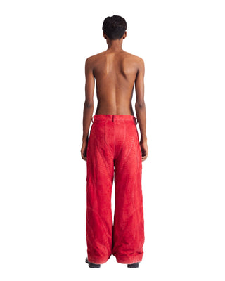 "CHRISTMAS CAROL" SUEDE TROUSERS