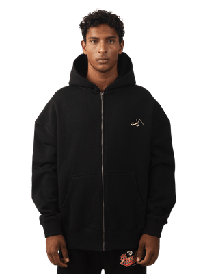 Black made in PAK zip hoodie (V5)