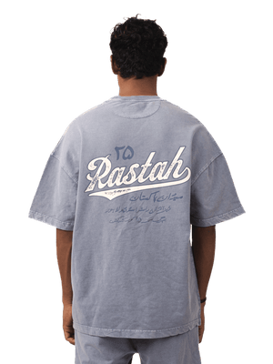 Pale iris acid wash made in PAK T-shirt (V5)