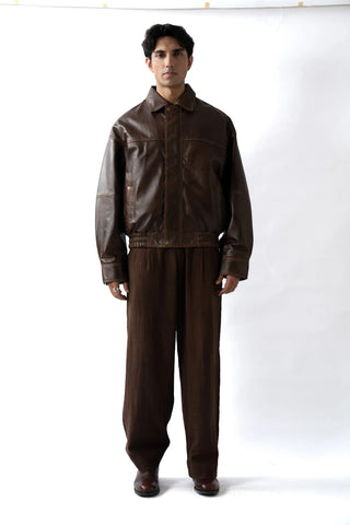 Heritage Leather Bomber Jacket