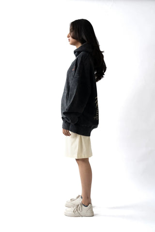 Oversized Black Streetwear Hoodie