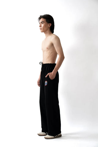 Black Terry Knit Bottoms