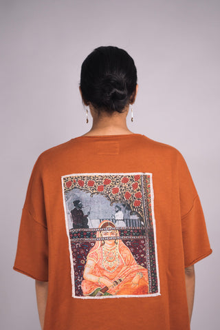 Heavy Weight Rust Orange Pop-Art T-shirt - Rastah