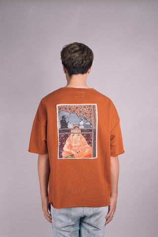 Heavy Weight Rust Orange Pop-Art T-shirt - Rastah