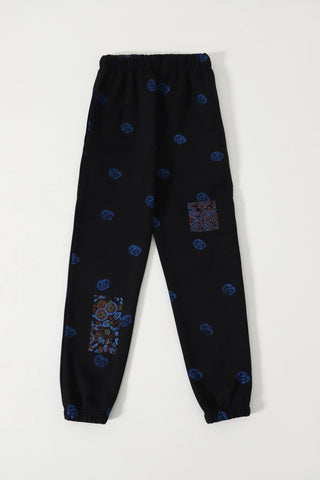 PATCHWORK BLOCK PRINT SWEATPANTS - Rastah