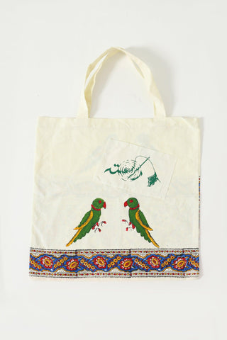 "FATEFULLY INTERTWINED" HAND BLOCKPRINTED TOTE BAG - Rastah