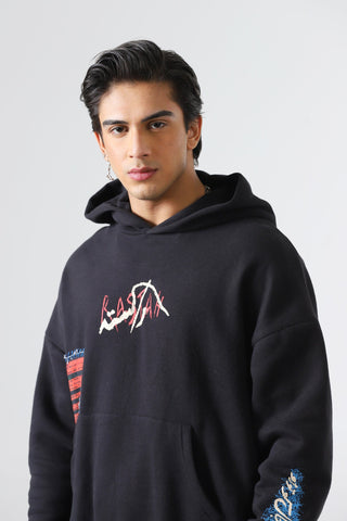 "DIL KI AWAZ" BLACK HOODIE