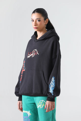 "DIL KI AWAZ" BLACK HOODIE