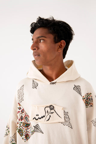 BLOCKPRINT PATCHWORK HOODIE V3 - Rastah