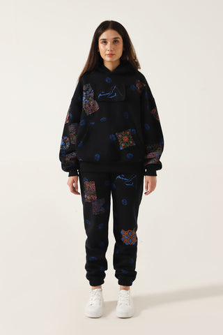 PATCHWORK BLOCK PRINT SWEATPANTS - Rastah