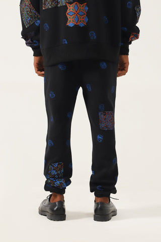 PATCHWORK BLOCK PRINT SWEATPANTS - Rastah